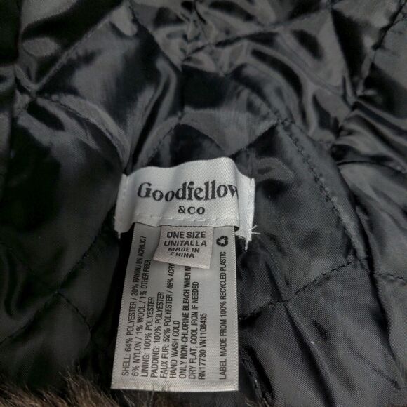 Goodfellow & Co Men's Trapper Hat Red Plaid One Size Vegan Fur Trim Ear Flaps - Picture 9 of 10